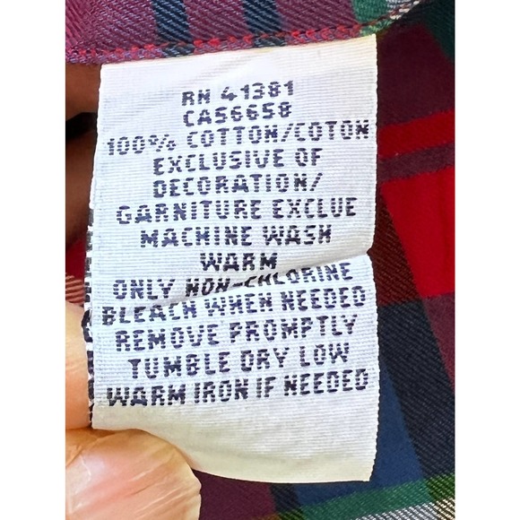 Ralph Lauren Button Down Shirt Long Sleeve Classic Fit Lightweight Red Plaid XLT - Picture 9 of 9